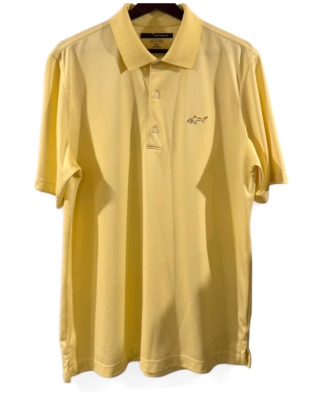 Greg Norman Collection Light Yellow Golf Polo Shirt Size Men’s Medium
